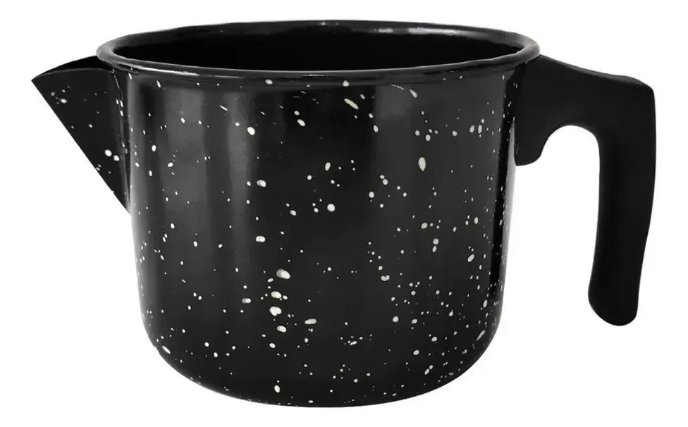 Leiteira Esmaltada 850ml Bico Caneca Fervedor Cabo Baquelite