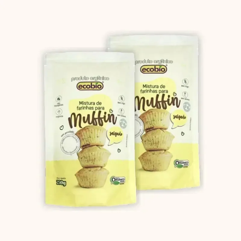 Kit 2x: Mistura Para Muffin Salgado Orgânico Ecobio 250g