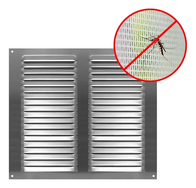 Grade Grelha De Ventilação De Alumínio 40x40 Cm Com Tela