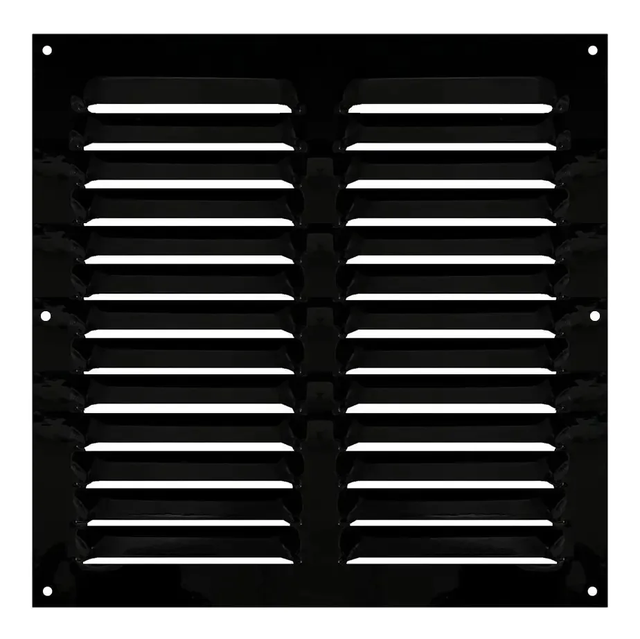 Grade De Ventilação Para Motorhome Preta Alumínio 30x30 Cm Preto