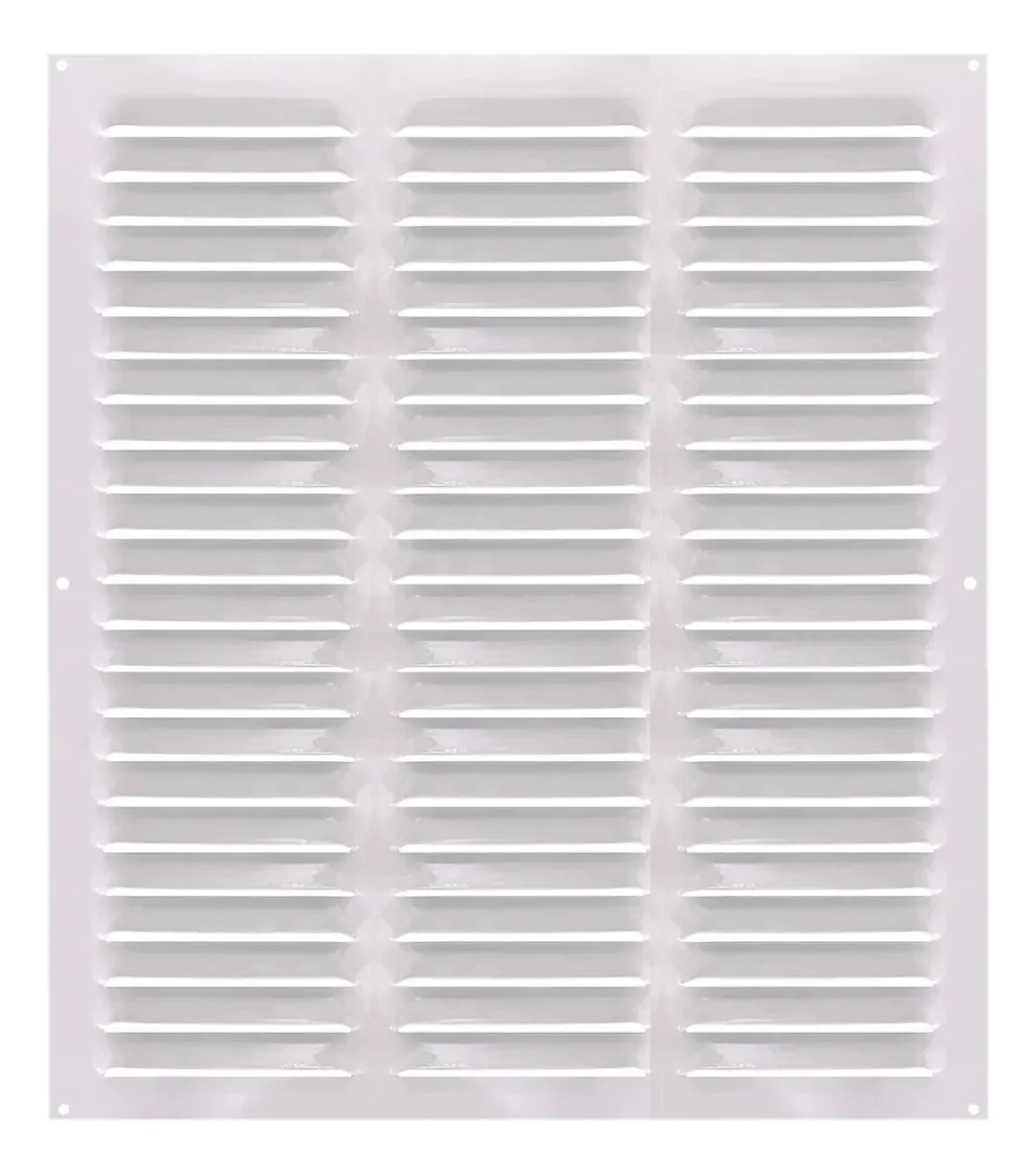 Grade Ventilação Para Motorhome De Alumínio Branca 45x45cm Branca