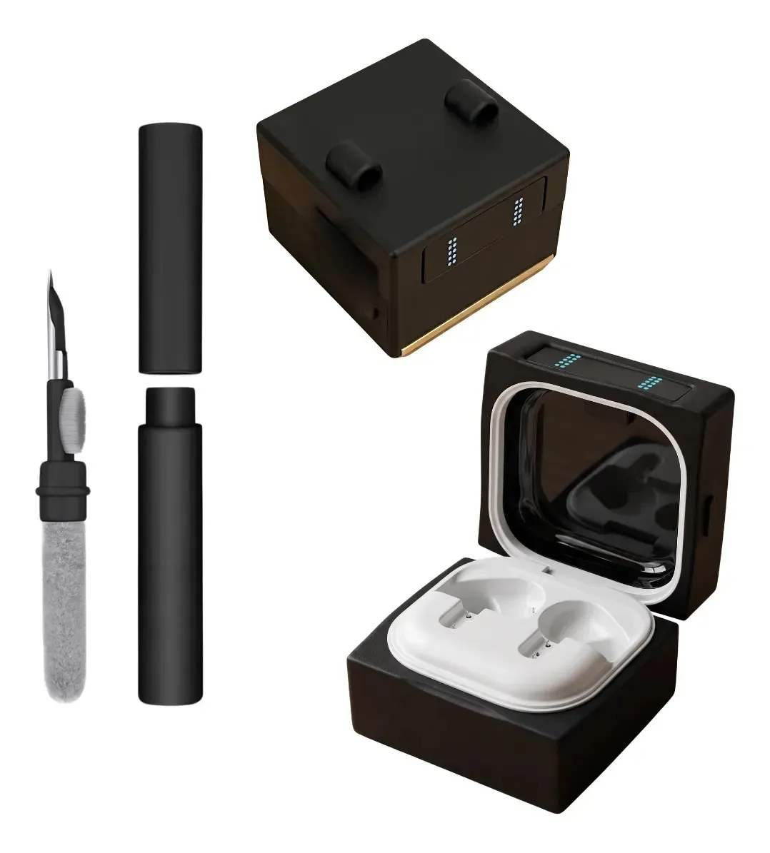 Kit Limpador Para Fones E Capa Paragalaxy Buds 4, Robô Preto