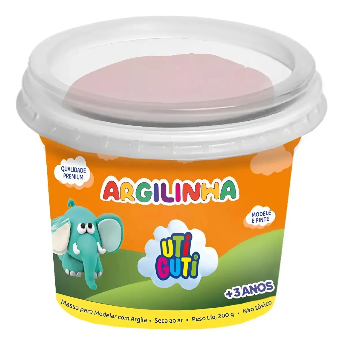 Massa Para Modelar Utiguti Argilinha 200g Cx.c/12