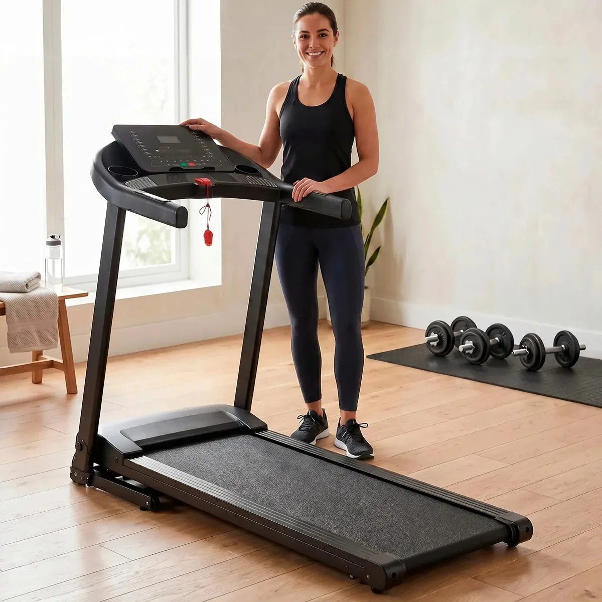 Esteira Ergometrica 2.1hp Dobravel Com Bluetooth Aplicativo Preto