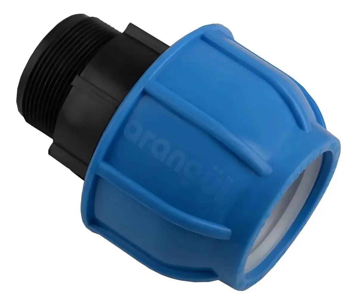 Kit 20 Adaptadores de Compressão 20mm x 3/4" Rosca Macho PEAD Azul-turquesa