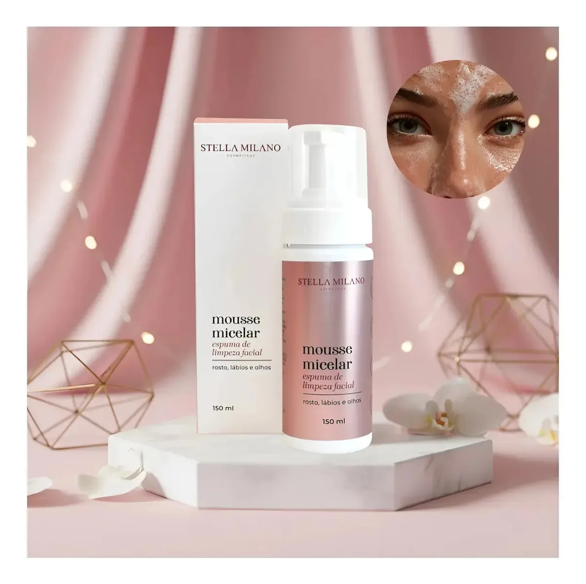 Mousse Micelar Espuma Limpeza Facial 150ml Stella Milano