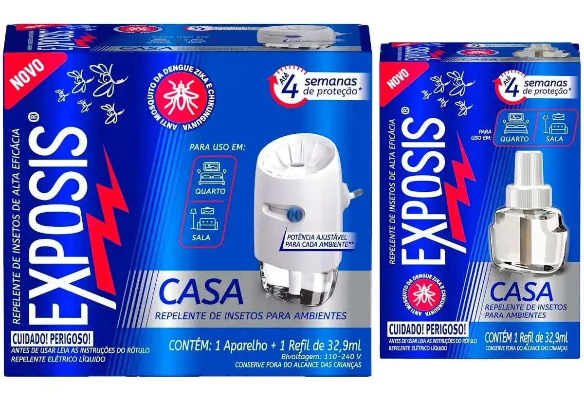 Exposis Casa 1 Aparelho + 2 Refis Repelente Mosquito Dengue
