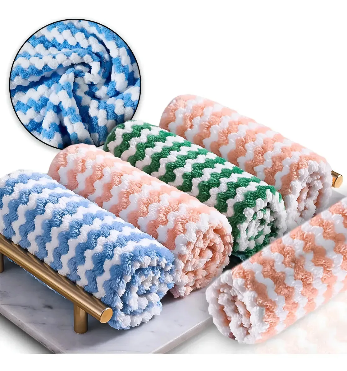 Kit 5 Panos Microfibra 25x25 Limpa Vidro Mágico Reutilizável Sortida