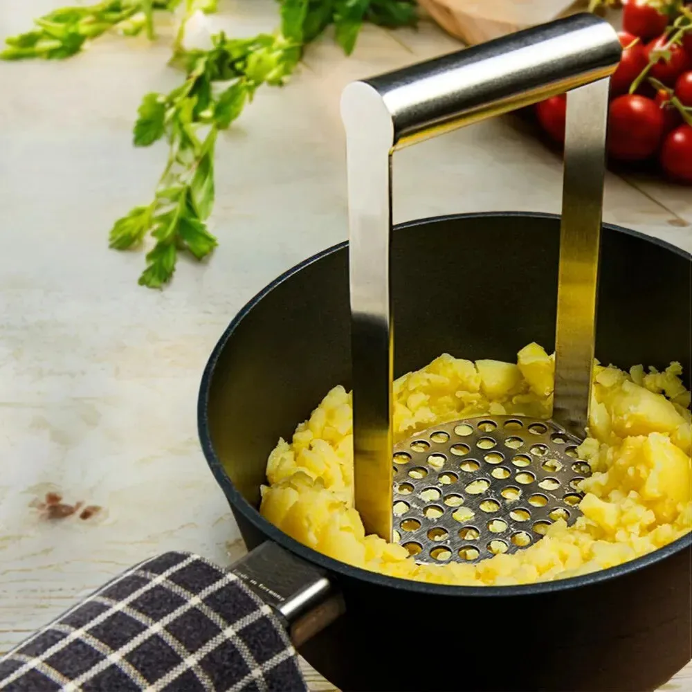 Amassador De Batatas Reforçado Em Inox Multiuso