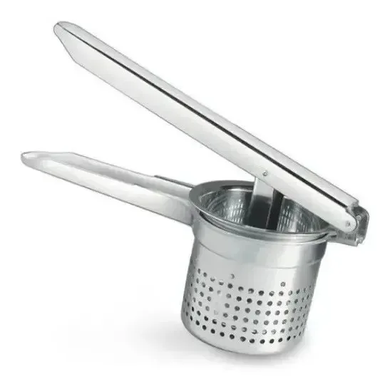 Espremedor Amassador De Batatas Aço Inoxidável Inox Prateado