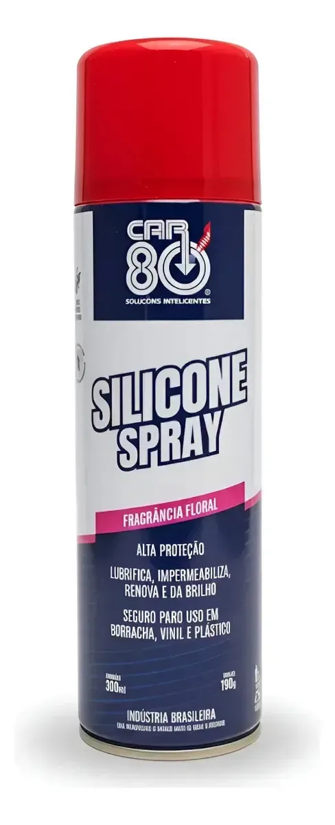 Silicone Spray Car 80 Impermeabilizante Lubrificante 300ml Fragrância Floral
