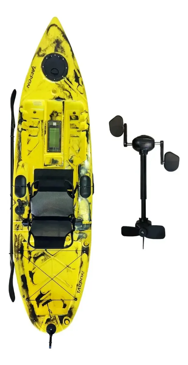 Caiaque De Pesca Tarpon Com Pedal - Caiaker Cor Amarelo