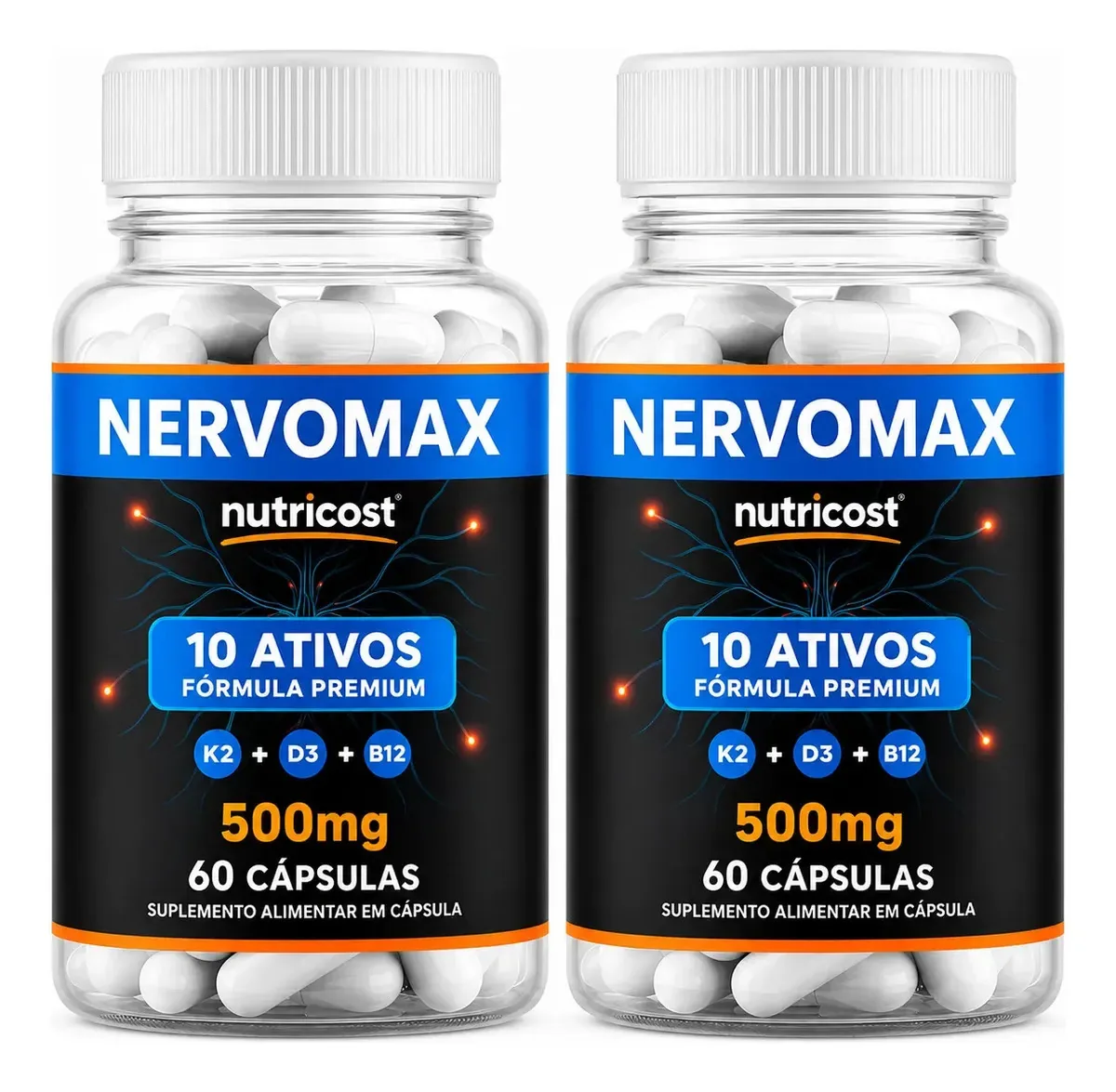 Nervomax 60 Cápsulas: Kit com 2 Suplementos Para Dores nos Nervos