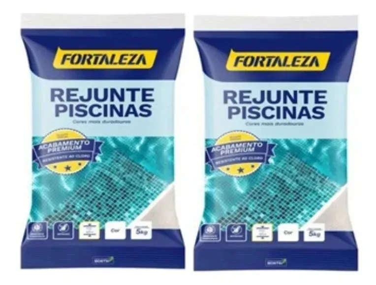 2x Rejunte Piscinas Resistente Fortaleza - 5kg Azul Maresia