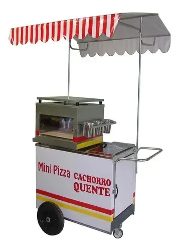 Carrinho De Mini Pizza E Cachorro Quente (hot Dog)