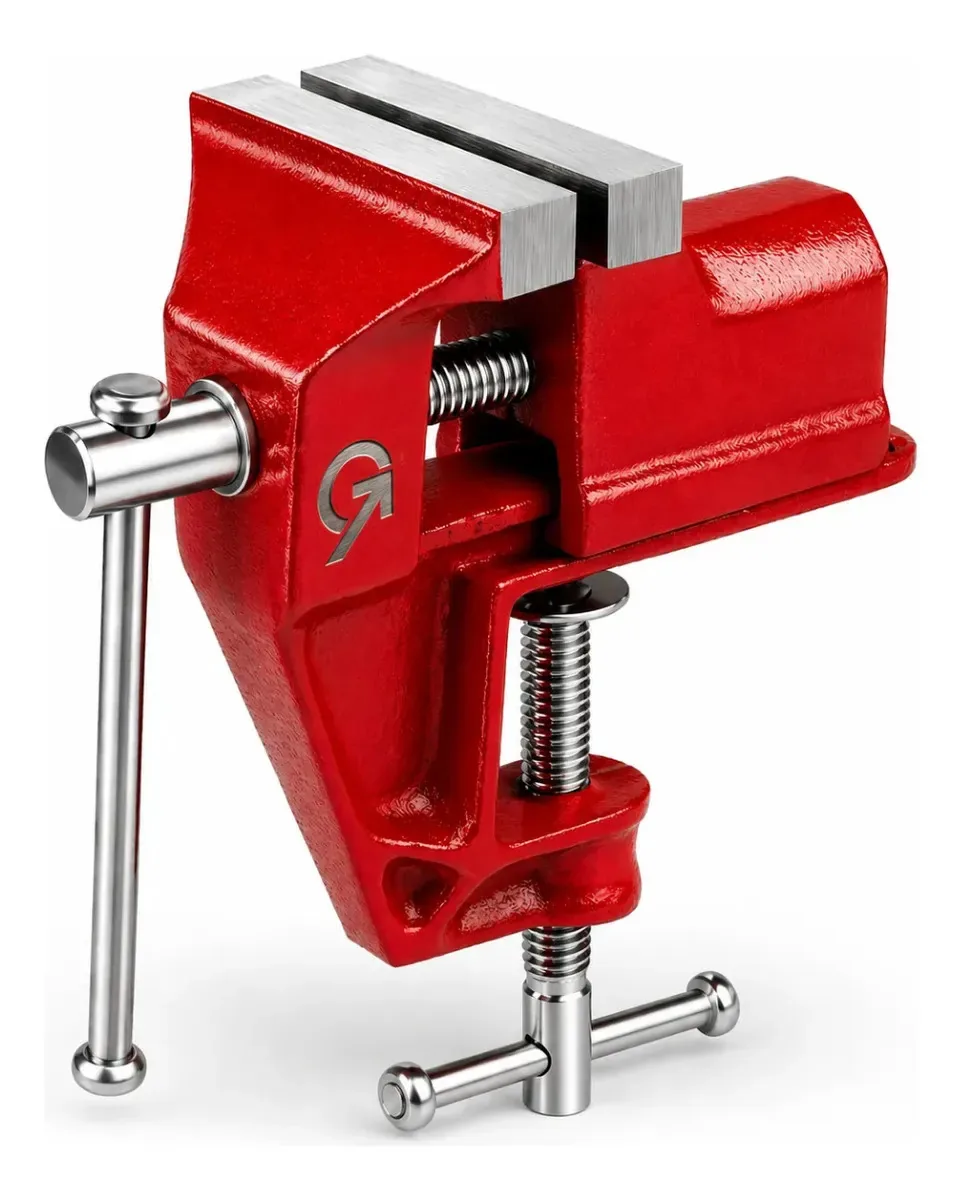 Mini Torno De Bancada 60mm Morsa Pequena Com Base Fixa Vermelho Para Hobby Oficina Artesanato Bancada Ferramenta De Precisão Ajustável Resistente IGS Imports