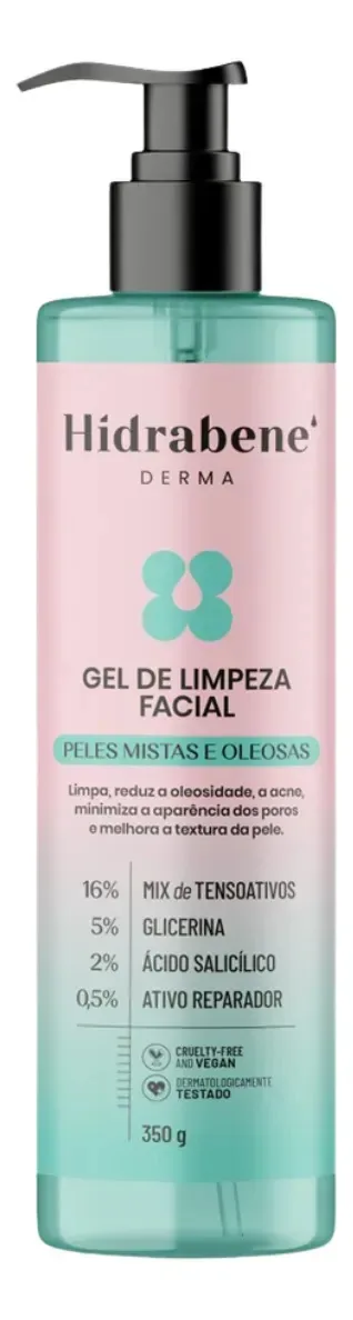 Gel De Limpeza Facial Hidrabene - Peles Mistas Oleosas 350g Oleosa Dia/noite
