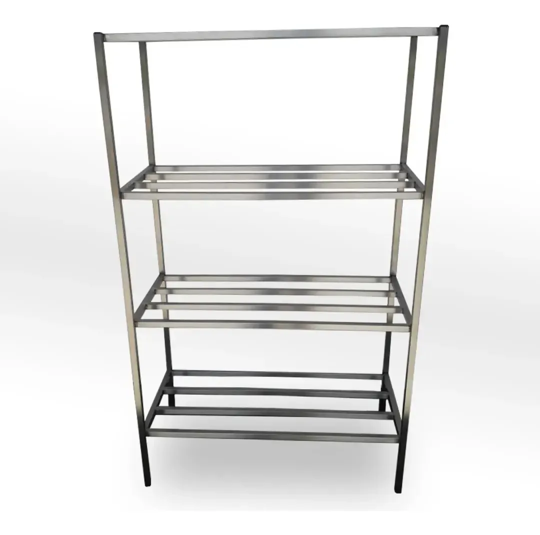 Estante Aço Inox Grade De Tubo 90x44x150 Super Reforçado