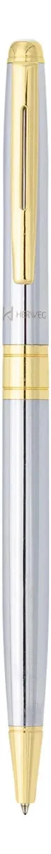 Caneta Herweg Luxo 8462 Prata Brilhante Azul