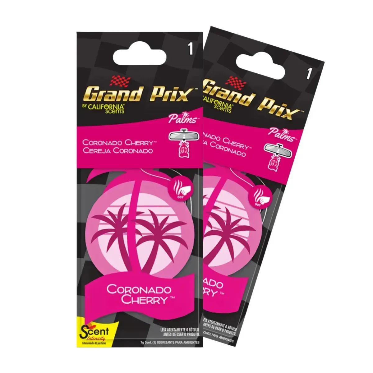 02 Aromatizantes Automotivo Grand Prix Palms Cereja Original California Scents Cheirinho Carro
