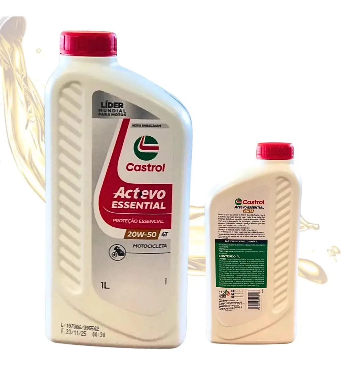 Óleo De Motor Castrol Actevo Essential 20w50 4t Triumph