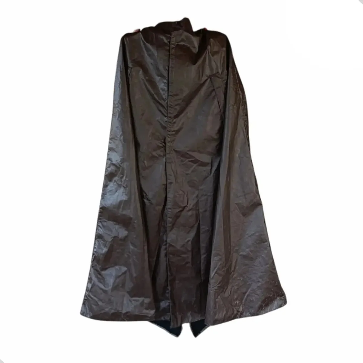 Capa De Chuva Impermeavel Couro Pra Cavalheiros Profissional Marrom M