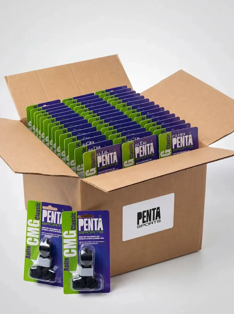 Kit com 100 Apitos Penta 40 Classic Profissionais Pretos com Cordão