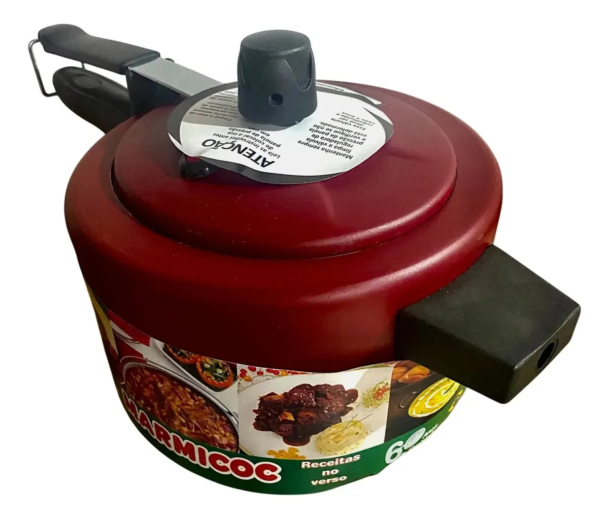 Panela De Pressão Marmicoc 2,5 Litros Melhor Cozimento Cor Vermelho