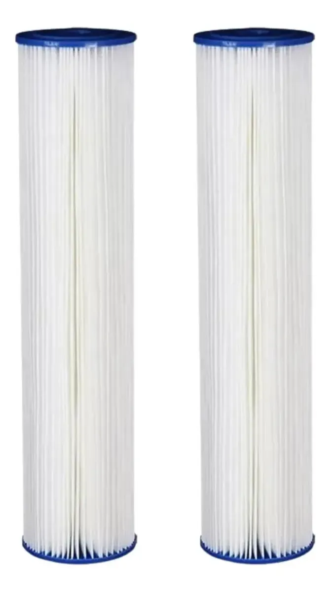 Kit 2 Refil Filtro Agua 10 Plissado Lavável Reutilizável Cor 50 MICRA