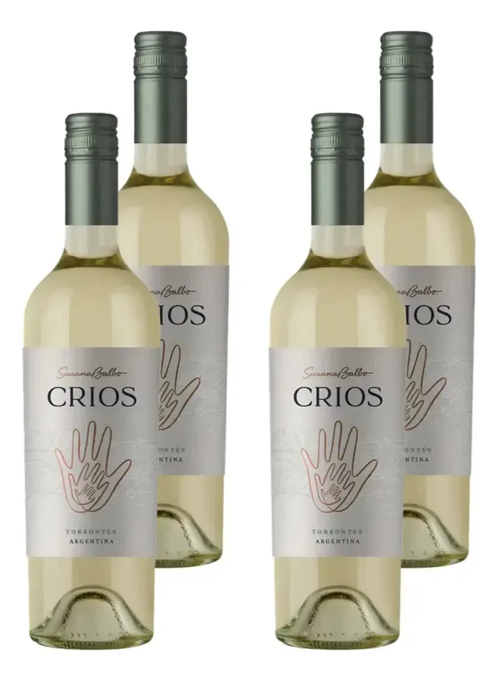 Kit 4 Vinhos Crios Torrontés Branco Argentina 750ml