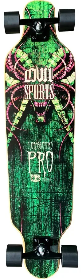 Longboard Owl Pró Montado Speed 70mm 90a Alumínio Cor MONSTER