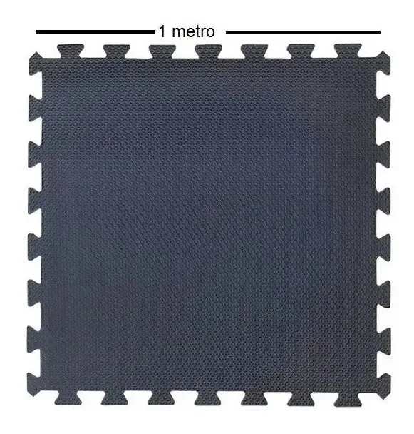 Kit 3 Tatame Tapete Eva 1x1 Metro 40mm 100x100x4cm Preto