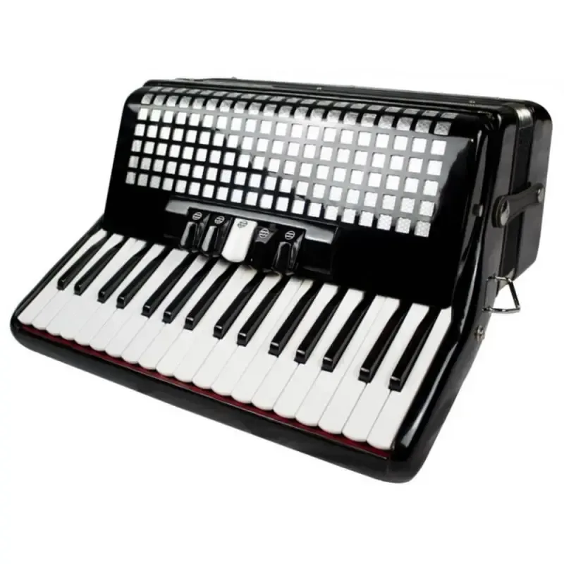 Acordeon Dolphin 60 Baixos 34 Teclas 7 Registros Preto