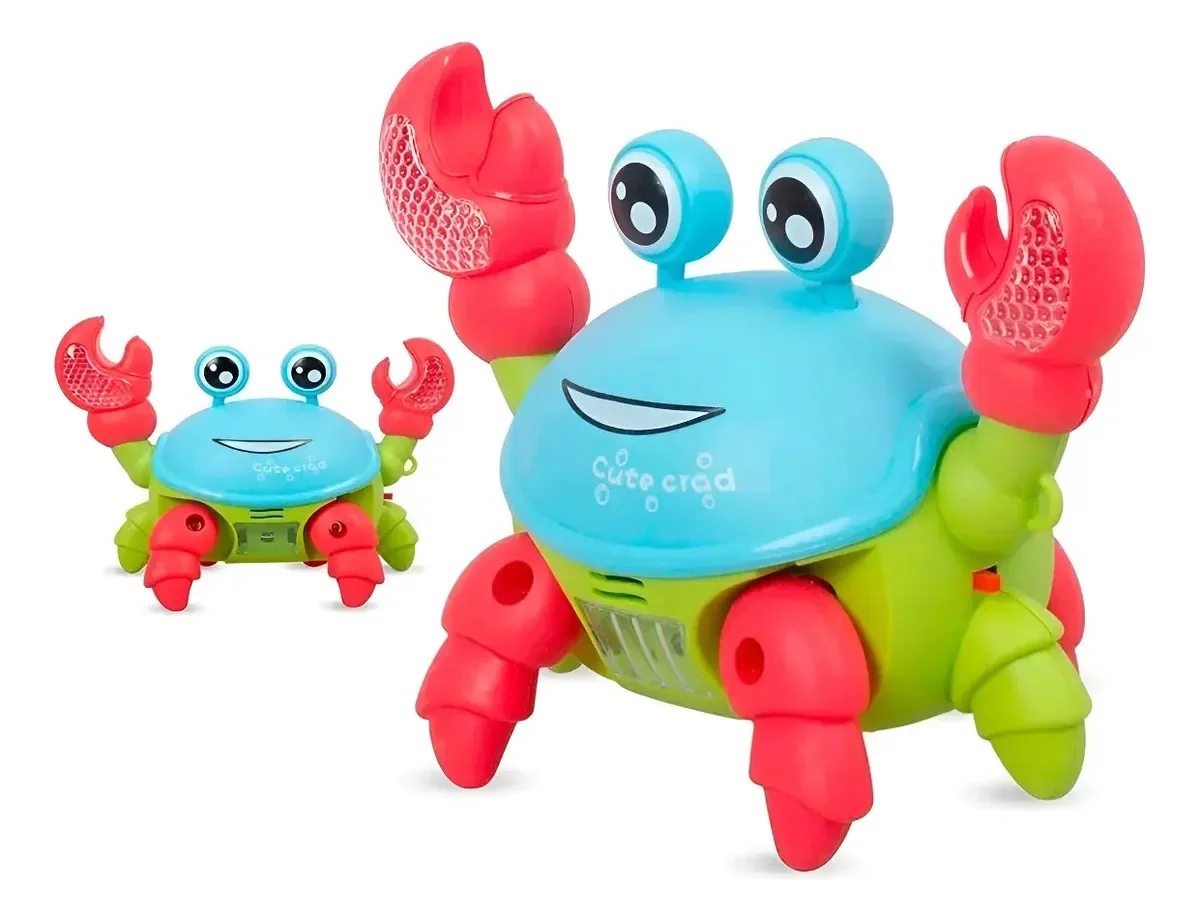 Brinquedo Caranguejo Fujão Musical Som Luz E Movimento
