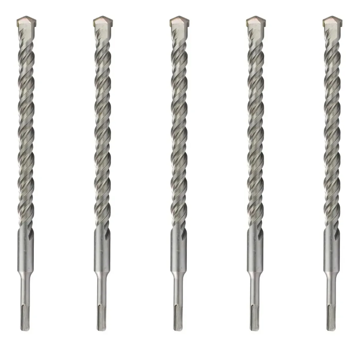Kit 5 Brocas Sds Plus Alvenaria Concreto 20x310mm Aço Liga