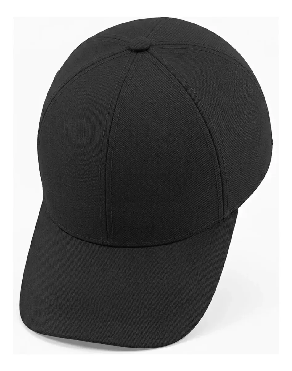 Kit Com 12 Bonés Preto Tecido Liso Brim Atacado Preto Un B