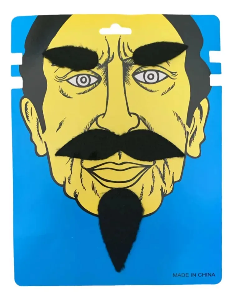 Bigode E Barbicha Com Sobrancelhas Fantasia Junina Halloween