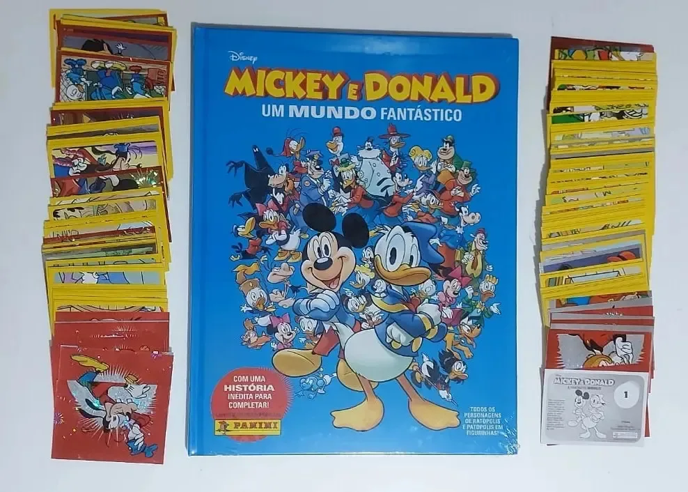 Album De Figurinhas Mickey E Donald Completo Capa Dura