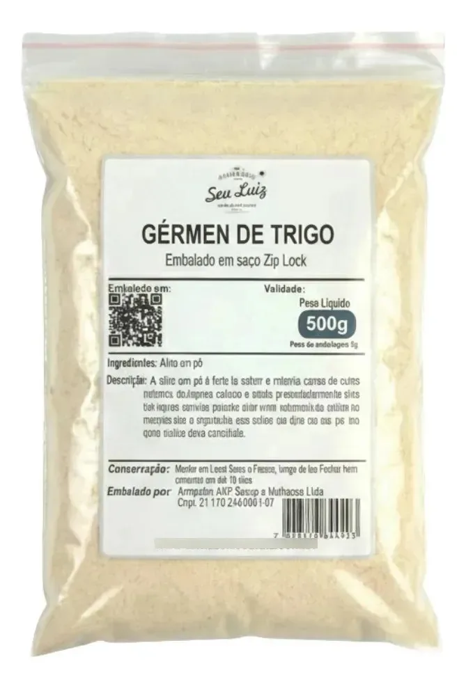 Gérmen De Trigo 500g Armazém Seu Luiz Natural E Nutritivo