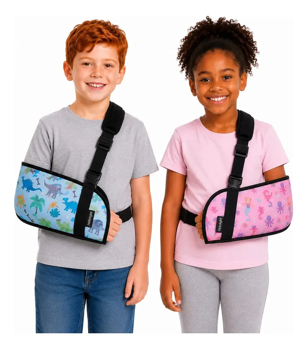 Tipoia Ortopédica Infantil Menina Imobilizadora Braço Rosa M - 34cm