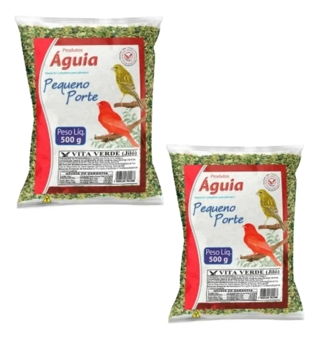 Farinhada Aves Super Vita Verde Jiló Pássaros Kit 2x500g