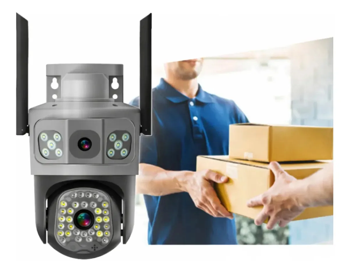 Camera Segurança 4k Lente Dupla Vigilância Wifi