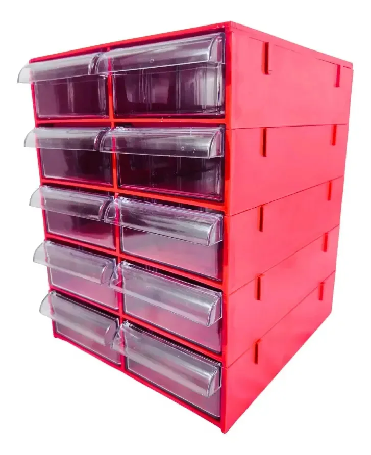 Organizador Gaveteiro Vermelho Multiuso Magus Cg510 Vermelho