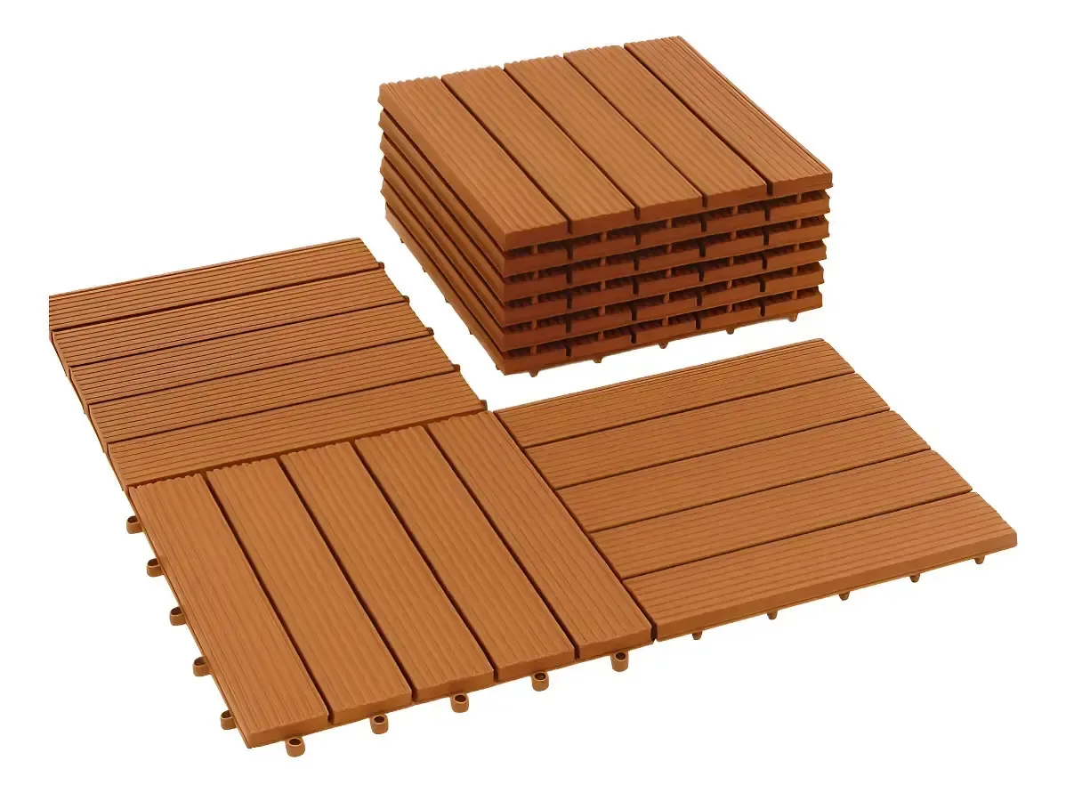 Kit 36 Deck Modular Plástico 30x30 - Sacada Box Jardim Cedro