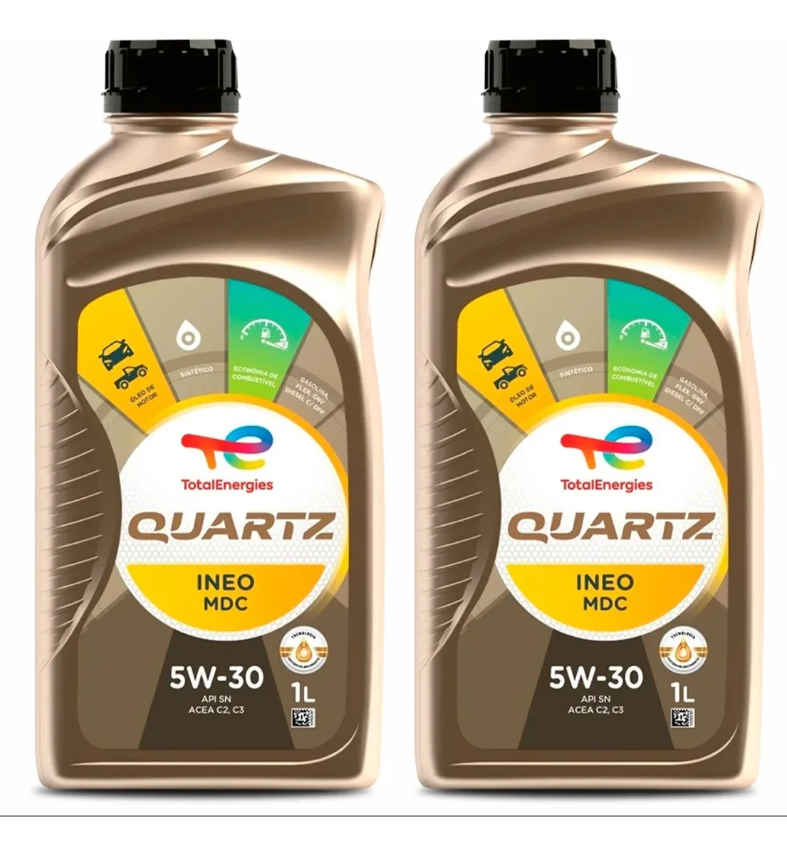 Kit 2 Oleos Total Quartz Ineo Mdc 5w-30 Acea C2 C3 Sintetico