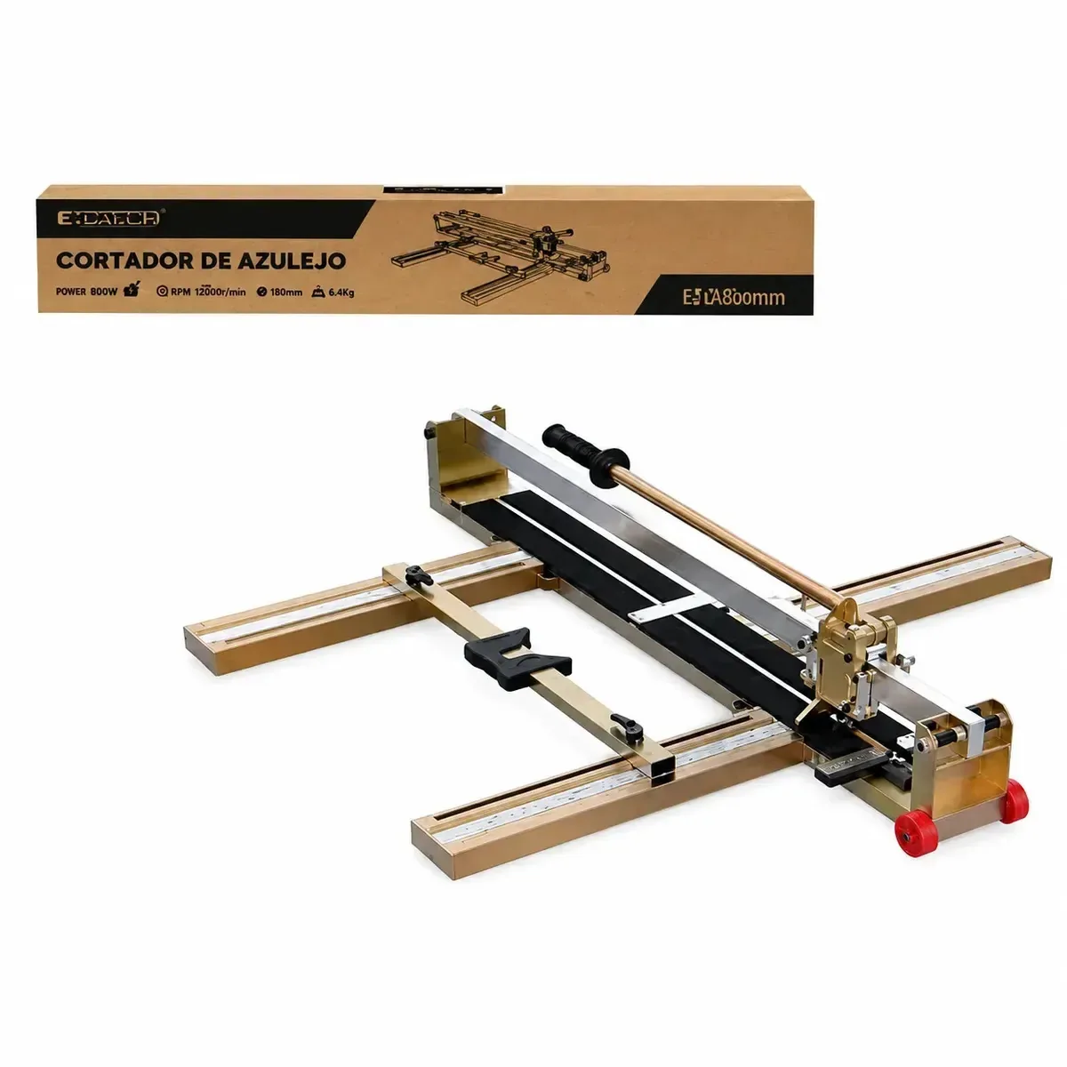 Cortador De Azulejo Popsy 1200mm Manual Profissional Com Laser Guia De Precisão Para Piso Cerâmica Porcelanato Base Reforçada