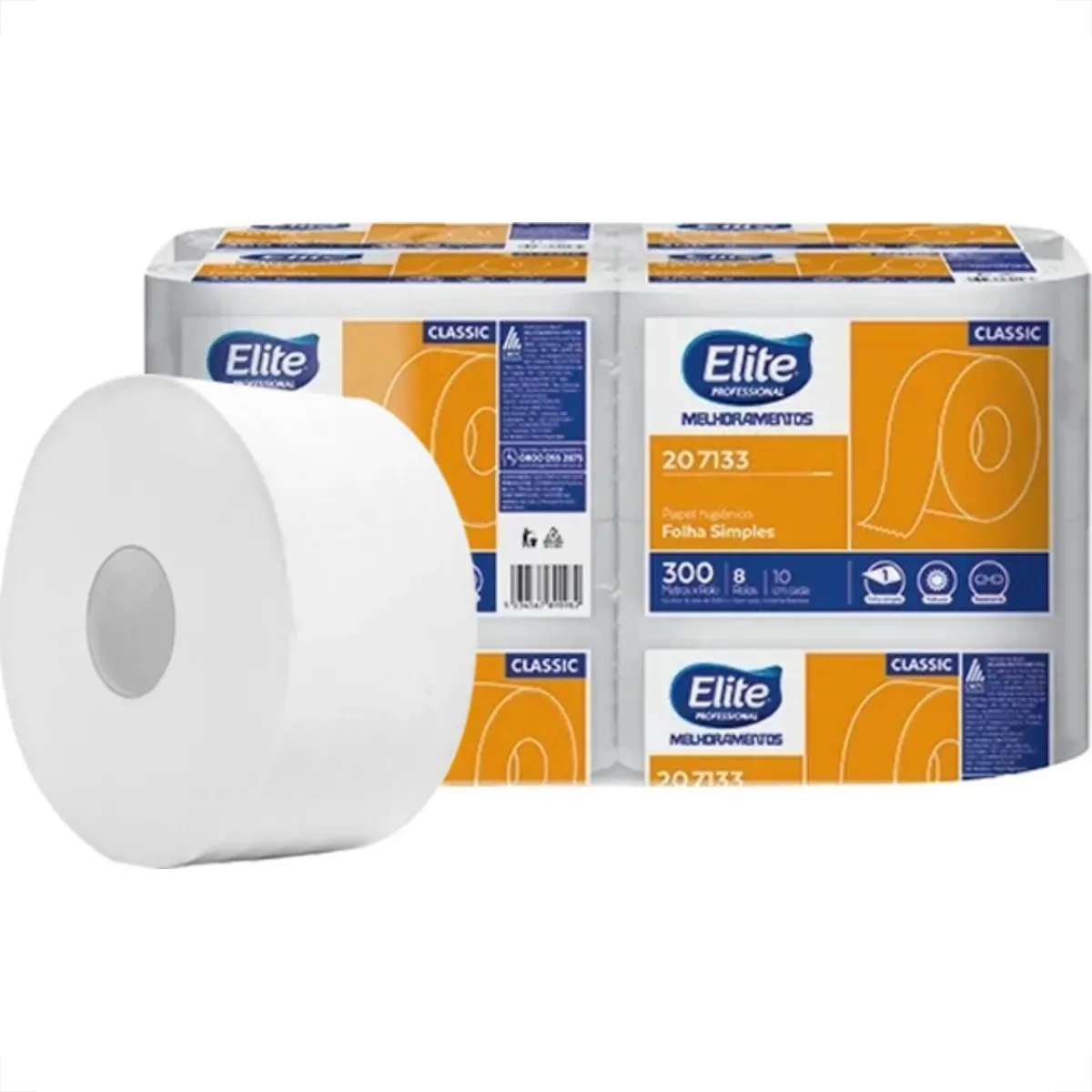 Papel Higienico Elite Fs-300mt C/08
