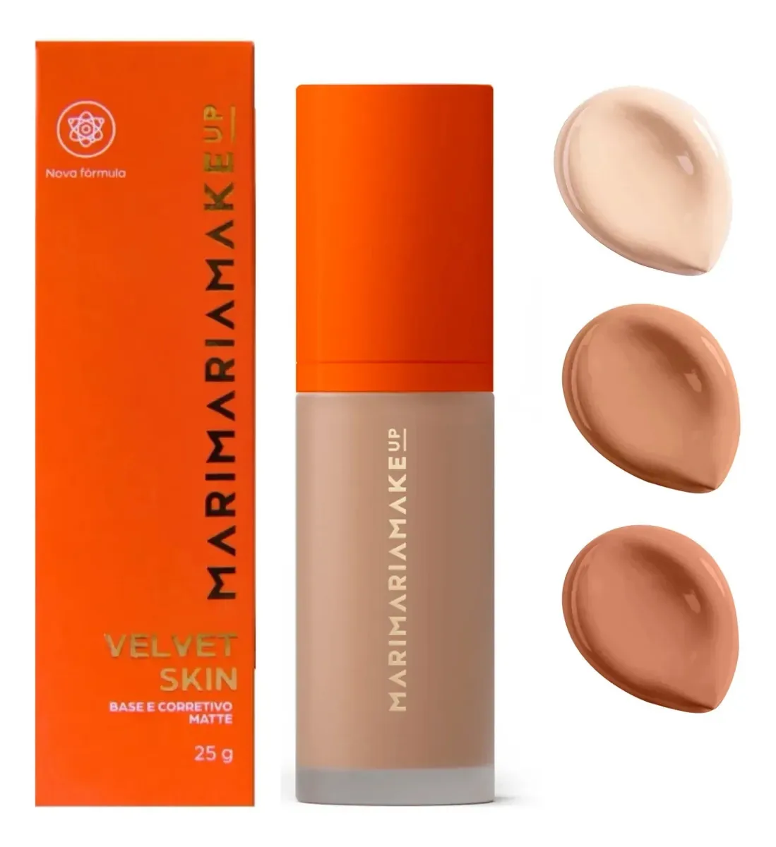 Base E Corretivo Velvet Skin Matte Marimaria Makeup Baunilha