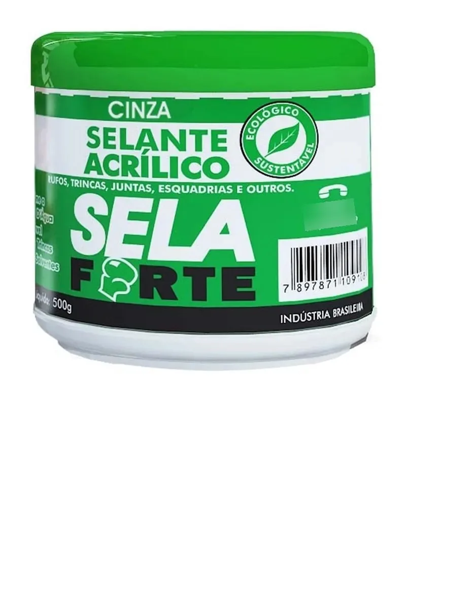 Sela Trinca Acrilico 500g Cinza Selaforte