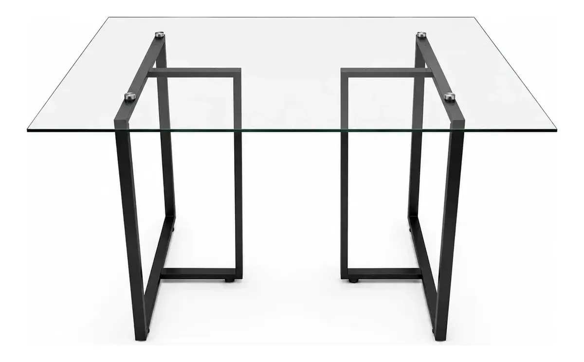 Base Metálica Reforçada Para Mesa Tubo Industrial 75x6 Preto